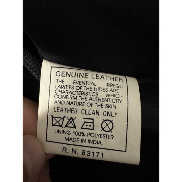 Cowboy Leather Vest Mine Bills Outfitters Medium Western Biker Black Fringe Mens - Picture 8 of 8